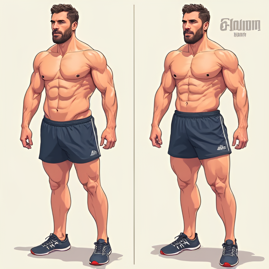 A photo illustration showing the physical transformation of an AFL player (Shannon Neale), perhaps a side-by-side comparison or a graphic representing significant weight/muscle gain, implying increased strength and impact.